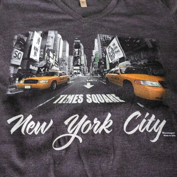 NYC Image Dark Gray T-Shirt New York City Times Square - Picture 4 of 9